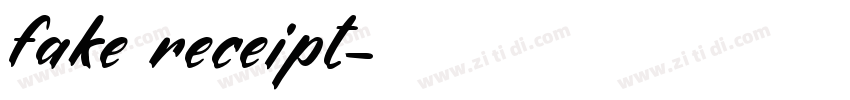fake receipt字体转换
